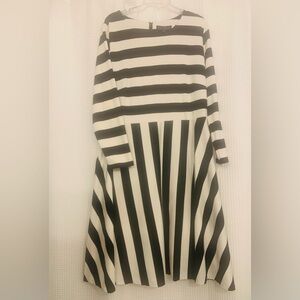 Eloquii Monochrome Striped Dress